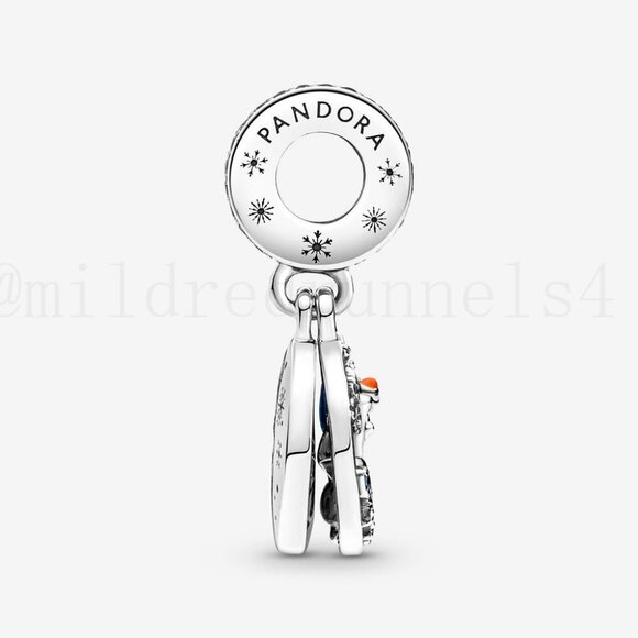 Pandora Frozen Snow Olaf Double Dangle Charm - Picture 2 of 3